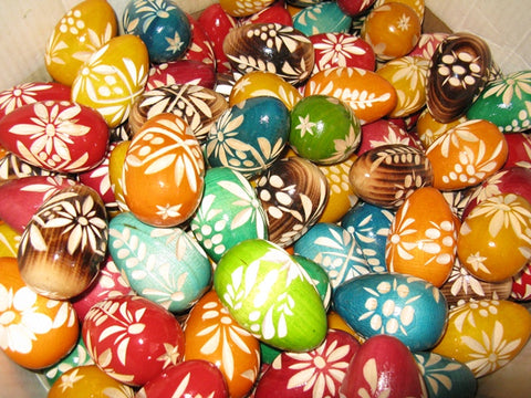 Pisanki – colorful wooden Easter eggs hand-made in Poland