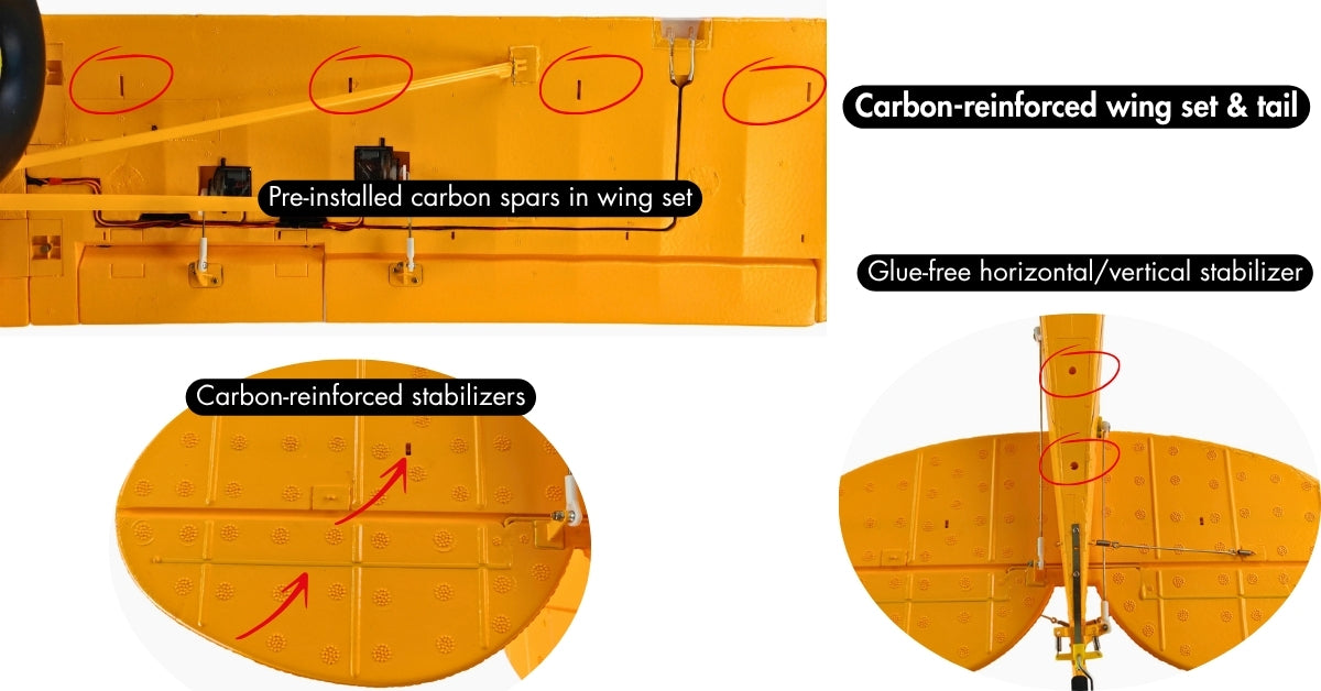 Dynam Piper Super Cub 3S/4S STOL RC Anfänger Buschflugzeug 1270mm Spannweite Details