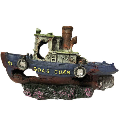 Aquarium Titanic Shipwreck Decorations - Resin Material Ship  Decorations，Fish Tank Sunken Ship Ornament Aquarium Environment Friendly  Decorations