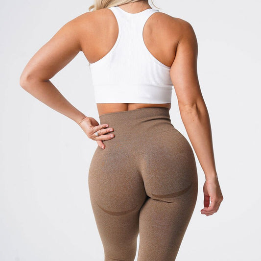 Lycra Spandex Solid Seamless Shorts Women Soft Workout Tights