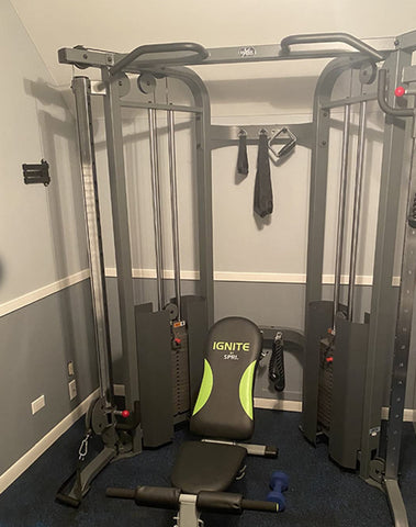 functional trainer with bench