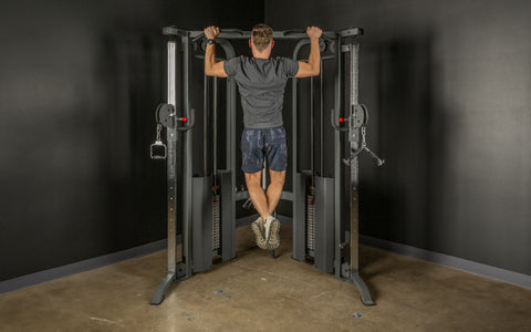 Man using Functional Trainer for Pullups