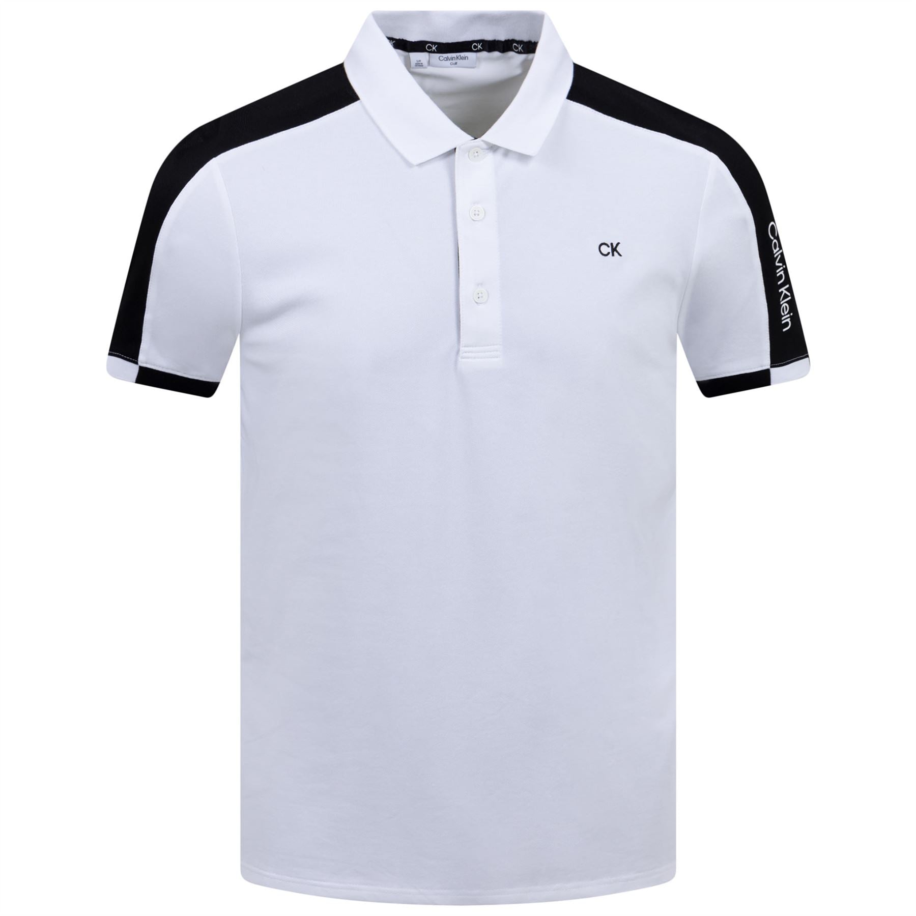 Calvin Klein Golf Gents Miles Polo Shirt White - Navy