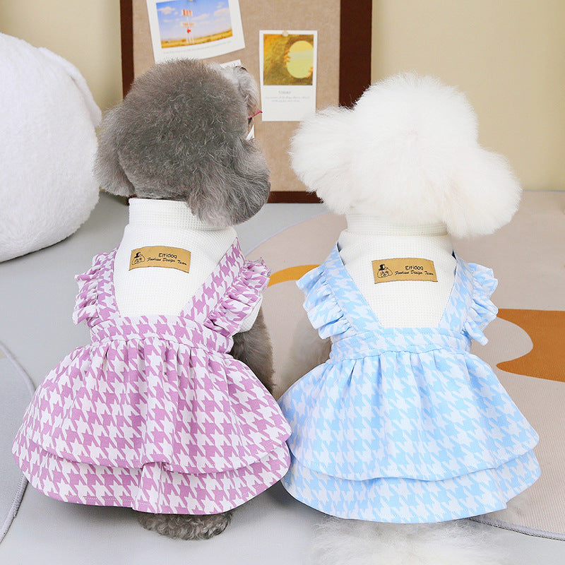 Maid Dress Houndstooth Pet Skirt - Airy Sejoy product image