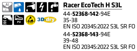 sievi ecotech H recycled safety work boot features