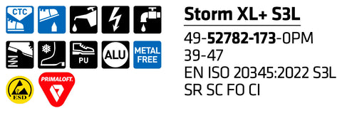 sievi storm XL rigger boot features