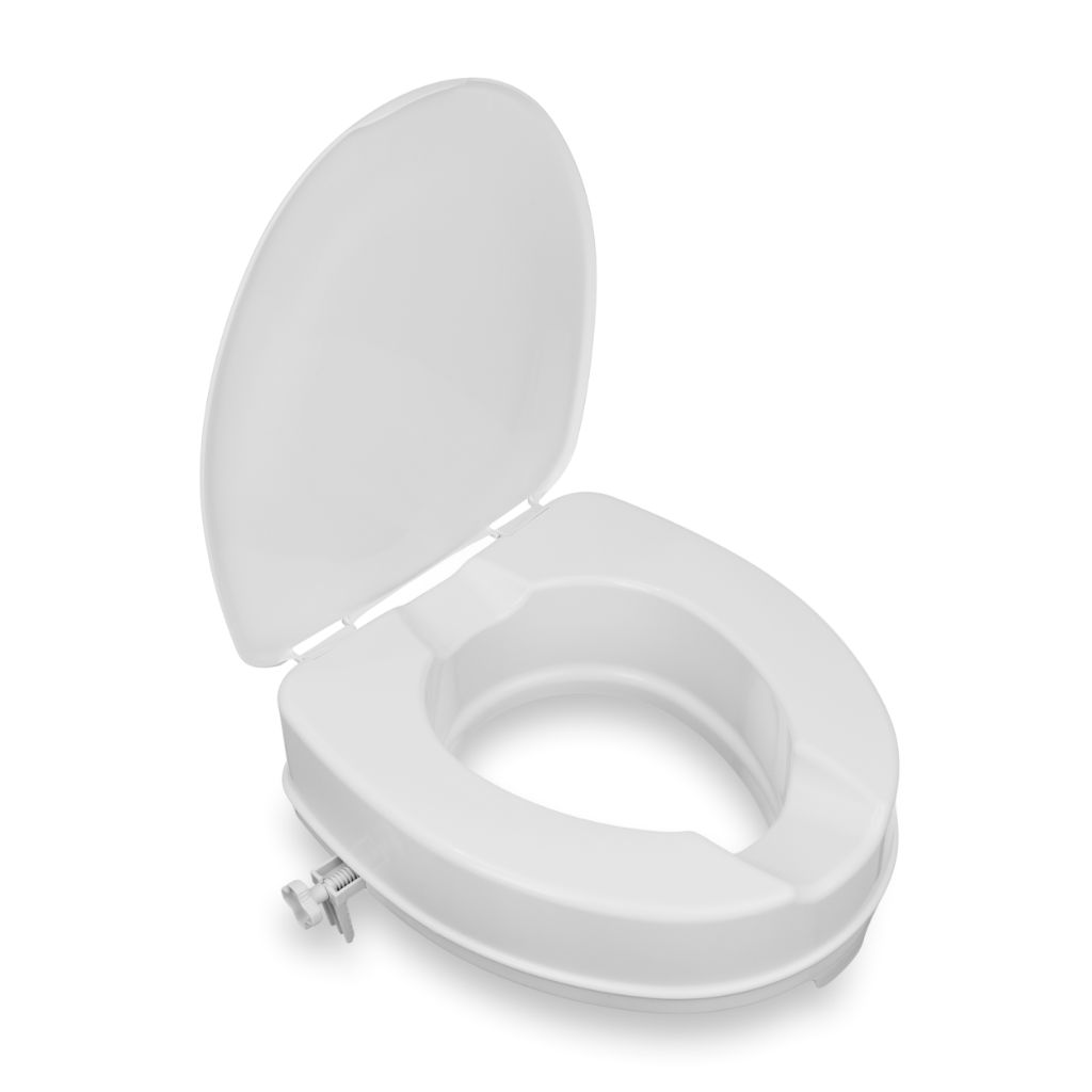 Billede af Basic toiletforhøjer med låg - 10 cm hos Billige Hjælpemidler