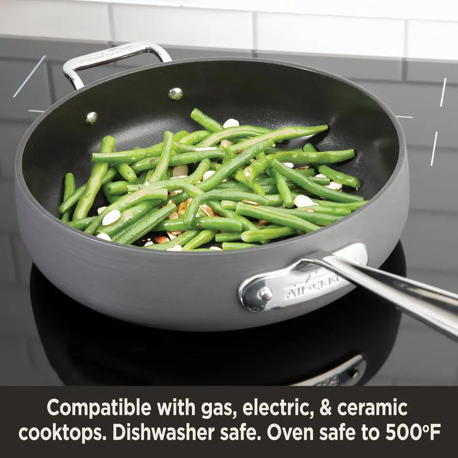 All-Clad - 4 QT HA1 Sauteuse With Lid, Trivet and Serving Spoon - E1002S65