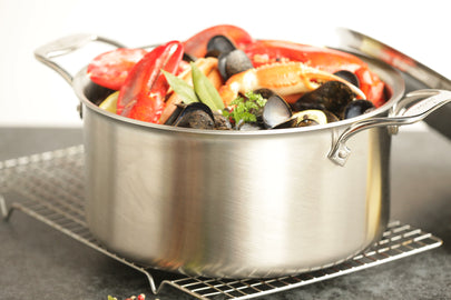 All-Clad - 8 QT D5 Brushed Stock Pot With Lid - BD55508