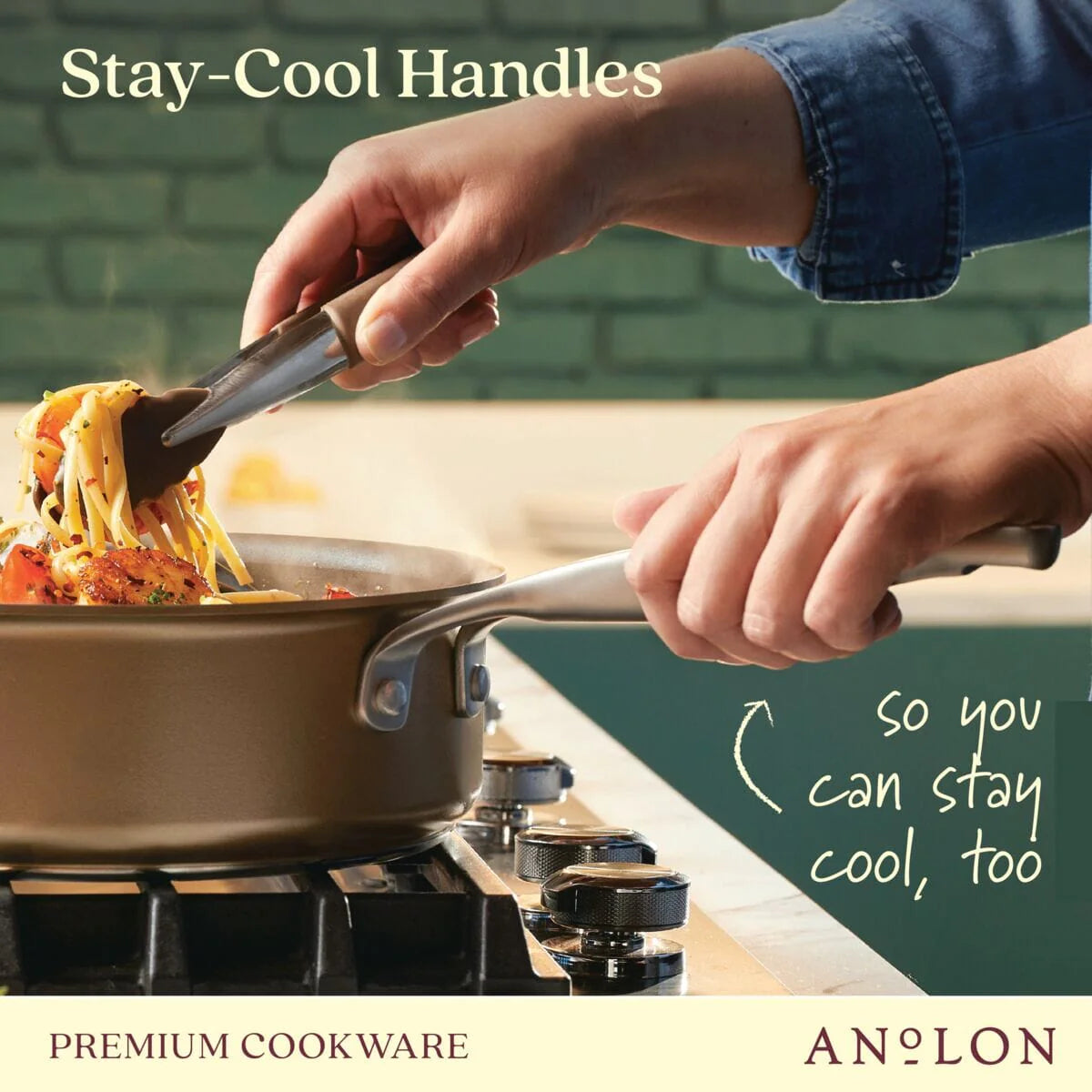 Anolon - 10 PC Ascend Hard Anodized Nonstick Cookware Set - 85103