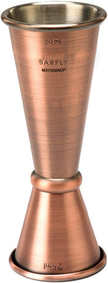 Barfly - 25 ml x 50 ml Antique Copper Japanese Style Jigger - M37002ACP