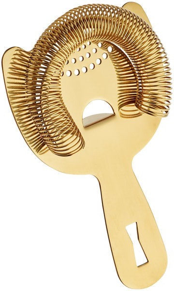 Barfly - Gold Plated Heavy-Duty Spring Bar Strainer - M37026GD