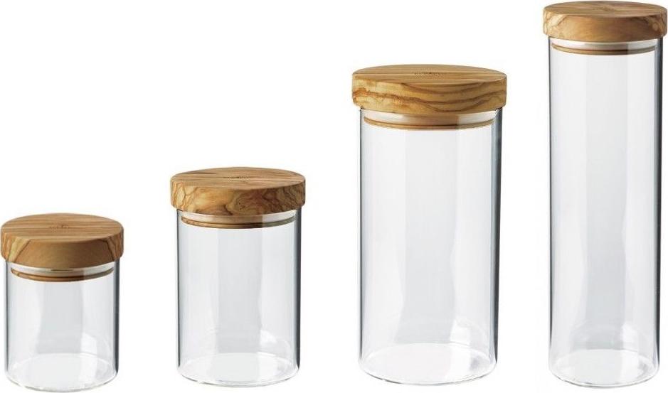 Berard - 30 Oz Olivewood Glass Jar with Lid - 35102