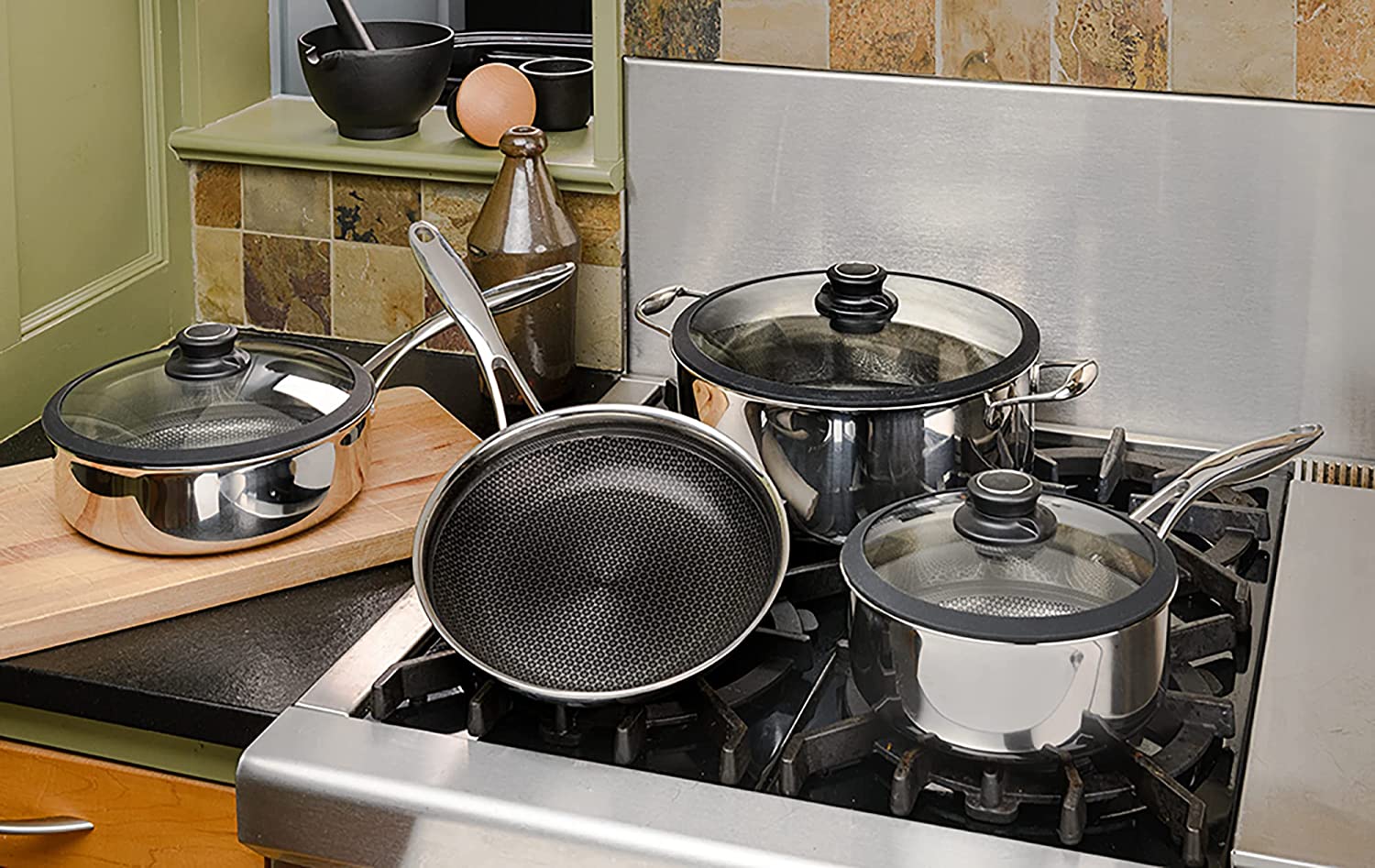 Black Cube Hybrid - Nonstick Cookware, Pack Of 7 - BCSET7