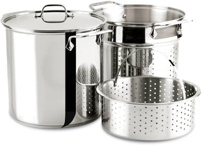 All-Clad - 12 QT Stainless Multi-Cooker Pot with Disc Bottom - E796S364