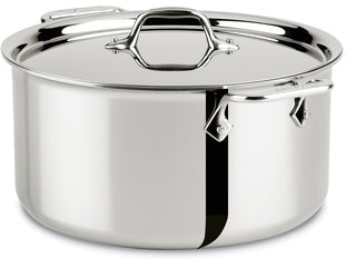 All-Clad - D3 Stainless Stock Pot 8 QT with Lid - 4508