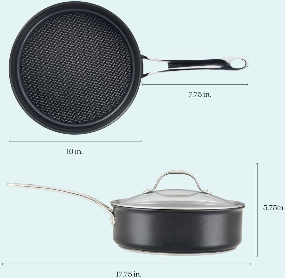 Anolon - AnolonX 3.5 QT Non-Stick Covered Saute Pan - 14333