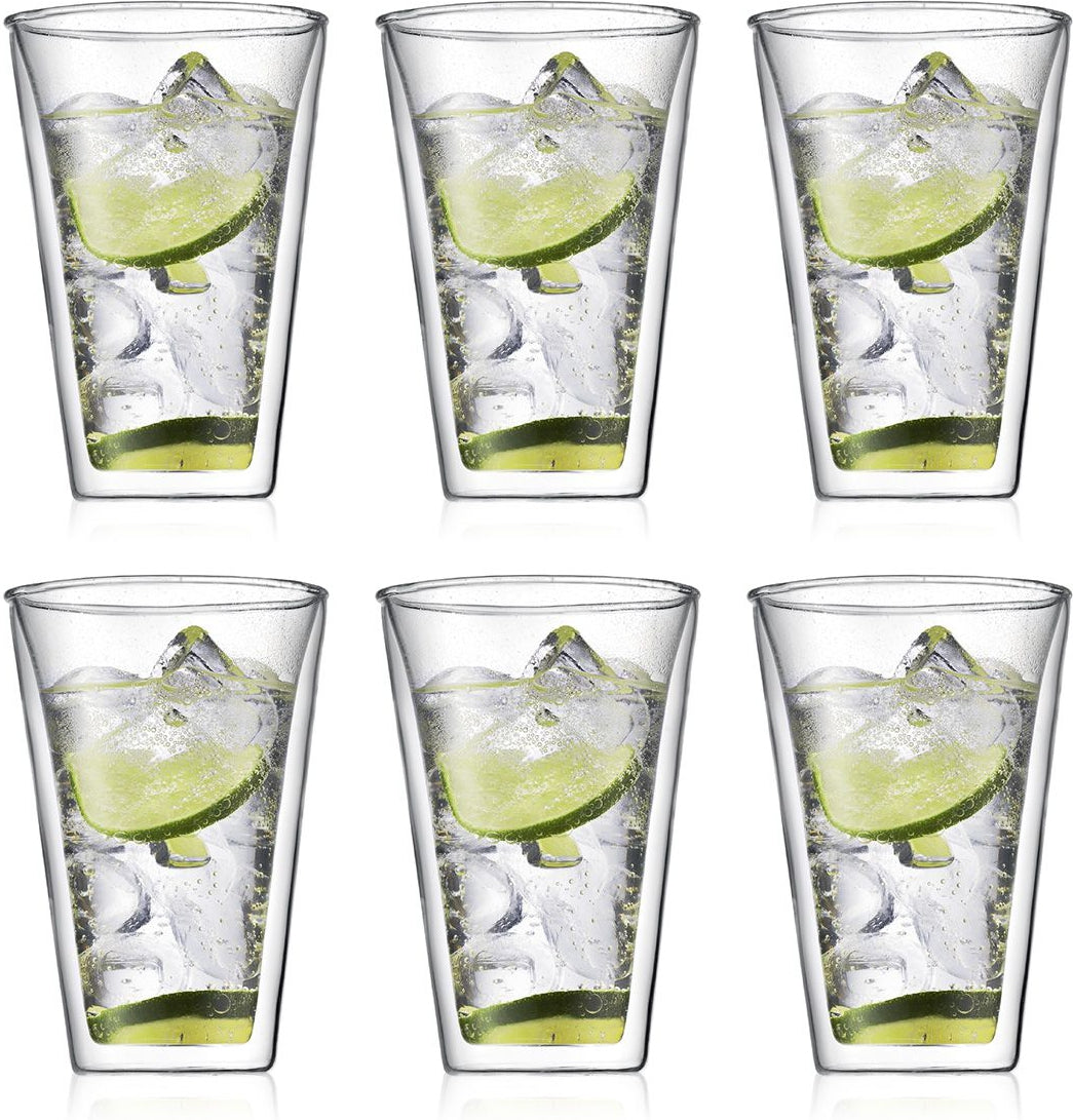 Bodum - Canteen 13.5 oz Glass Double Wall Set of 6 - 10110-10-12