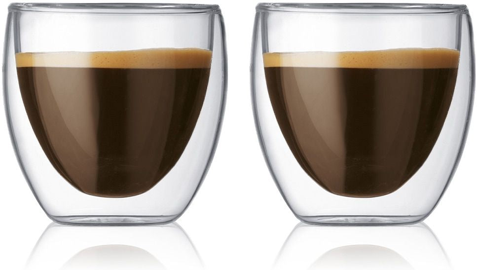 Bodum - Pavina 2.5 oz Glass Double Wall Set of 2 - 4557-10US4