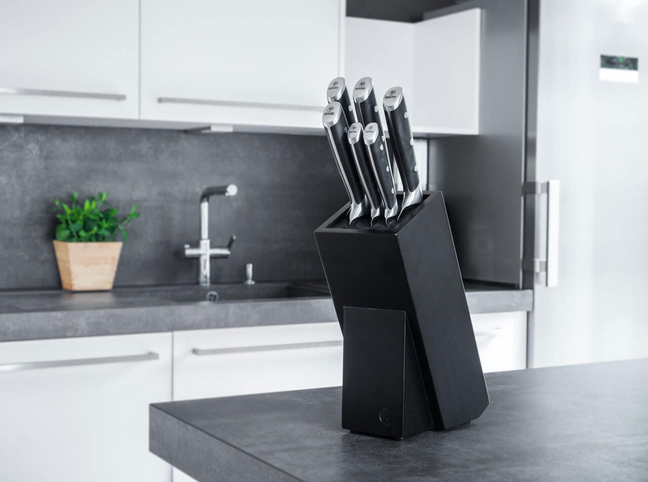 Boker - 6 Piece Forge 2.0 Knife Block Set Black - 03BO507SET