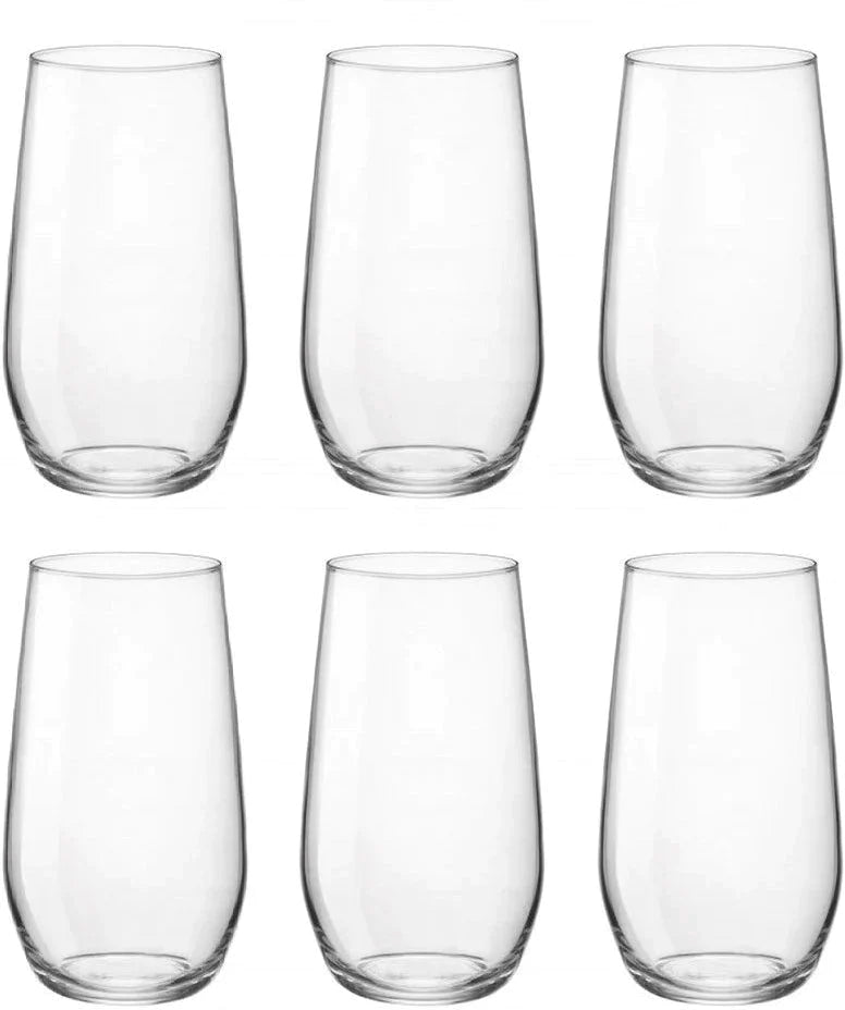 Bormioli Rocco - 13.25oz Electra Stemless High Baller Glasses Set of 6 - 450192345