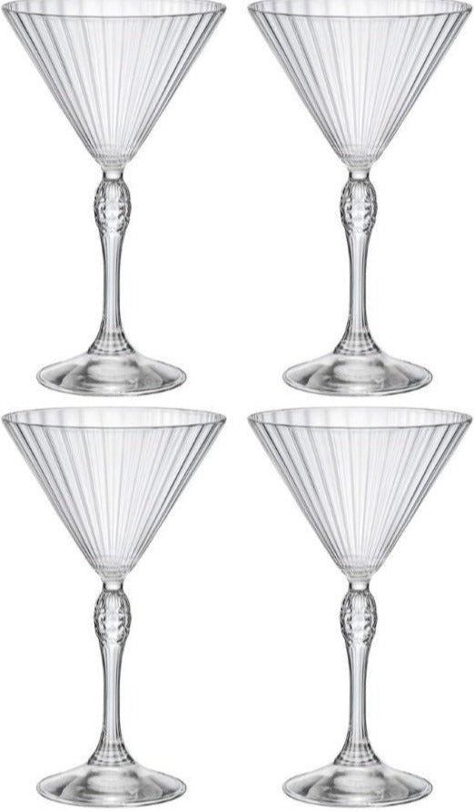 Bormioli Rocco - 8.5oz America '20s Martini Glasses Set of 4 - 450122142