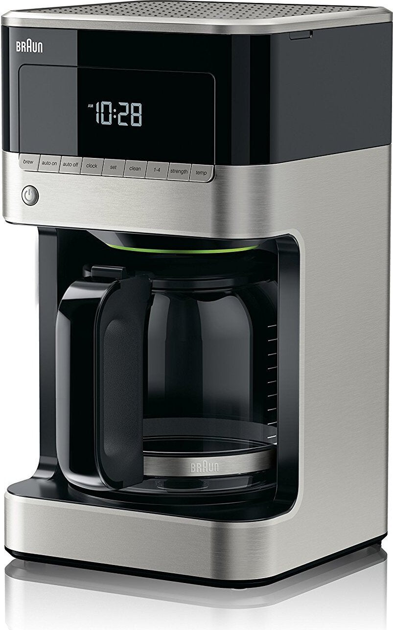 Braun - 12 Cup BrewSense Digital Drip Coffee Maker Stainless Steel/Black - KF7150BK