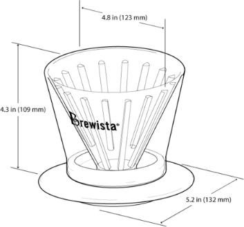 Brewista - Smart Dripper Full Cone Glass Dripper - BDW60FCF4