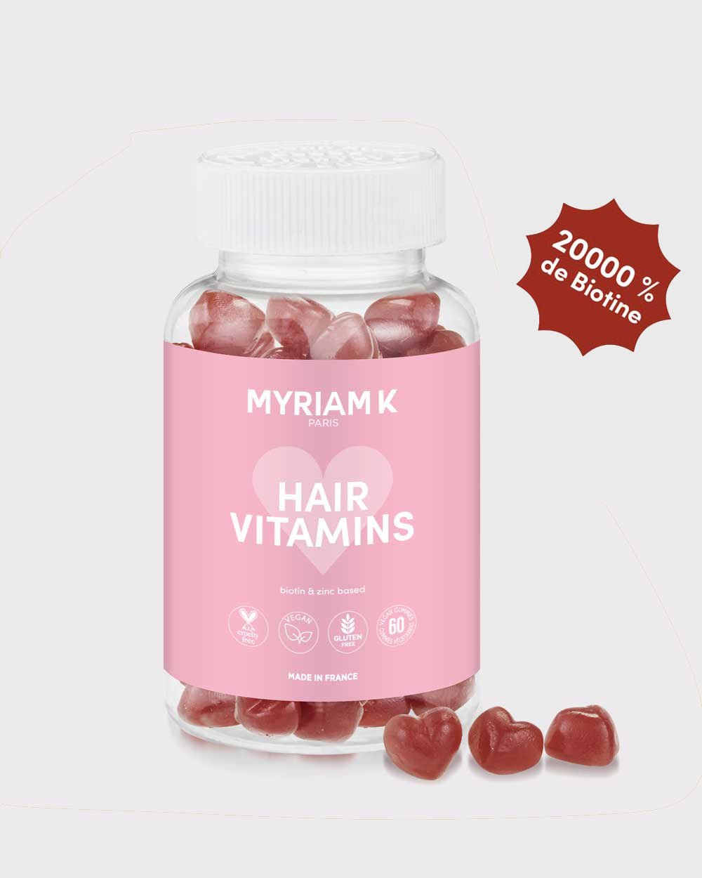 RED LOVE GUMMIES - HAIR VITAMINS - MyriamK Paris product image