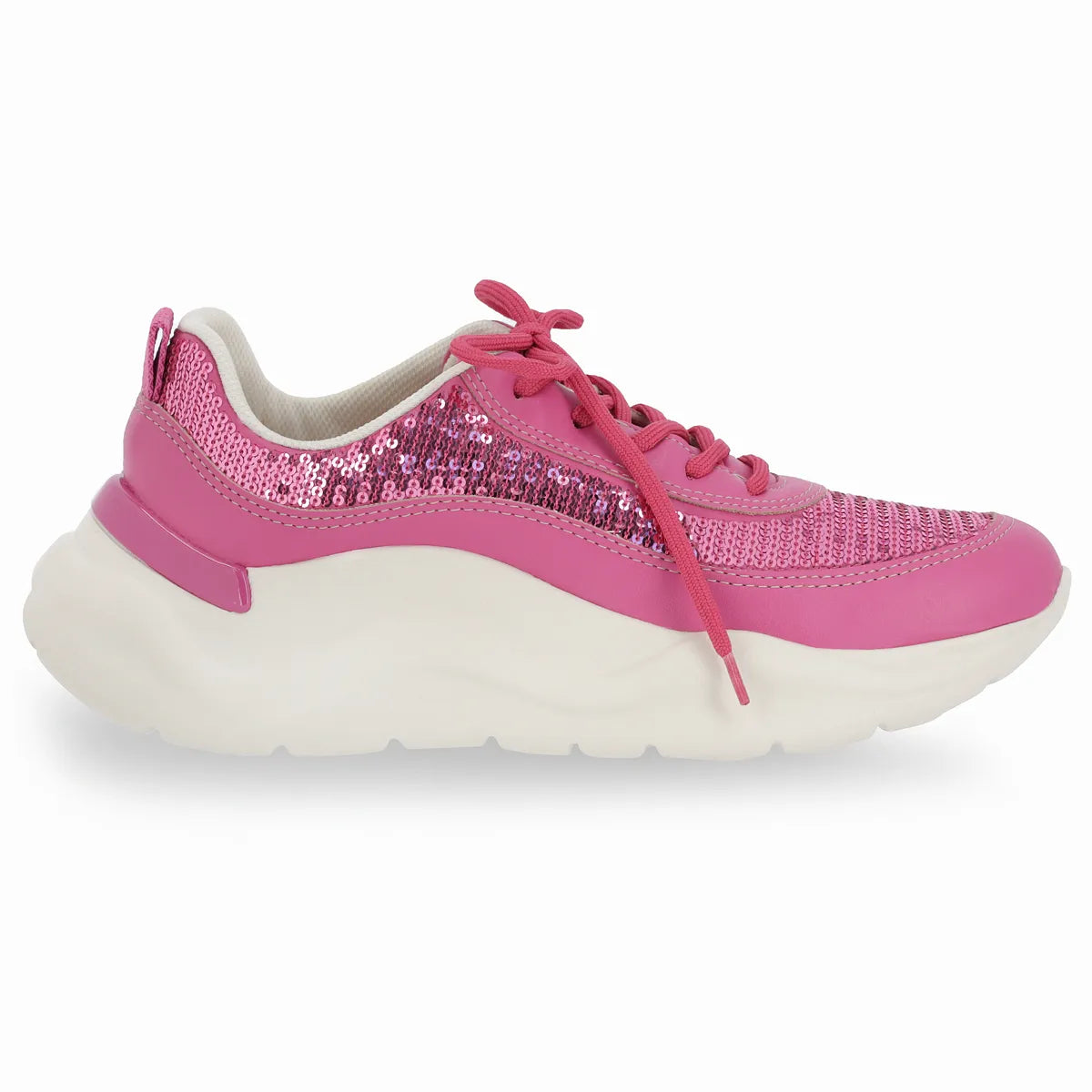 Tênis Fascite Plantar Anabela Médio Rosa 1