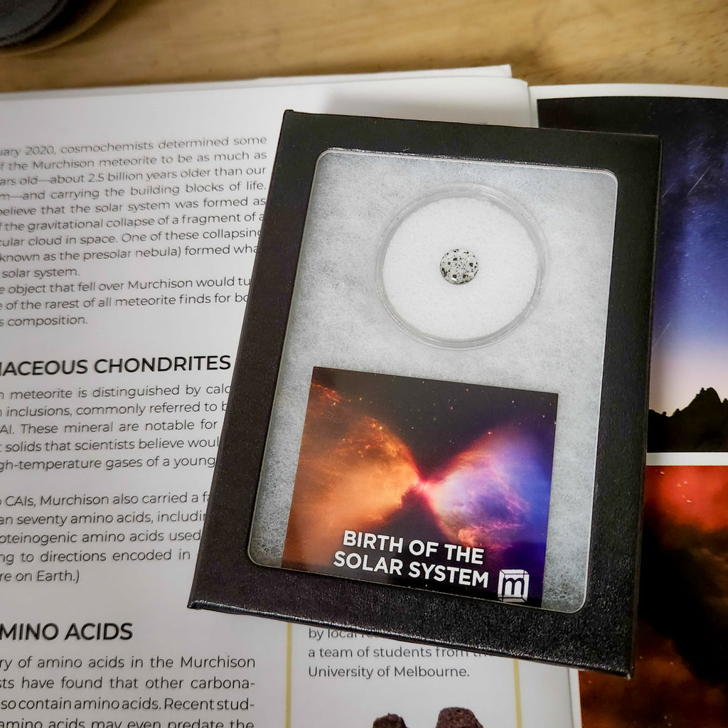 Birth of the Solar System Mini Museum Specimen on our book, Relics