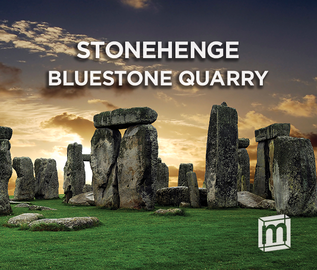 Stonehenge Bluestone Quarry Slab Collectible Specimen, Includes