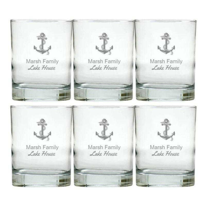 Personalized Fore Double Old Fashioned Bar Glasses