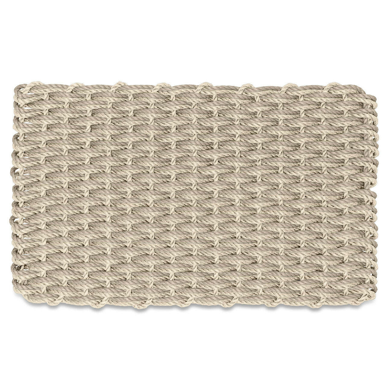 Lobster Rope Doormat, Silver & Dark Tan Double Weave, Wicked Good Door –  New England Trading Co