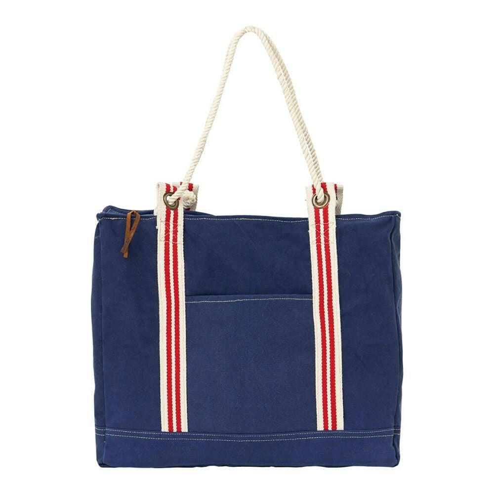 Canvas Drawstring Sailor Backpack with Rope Detail