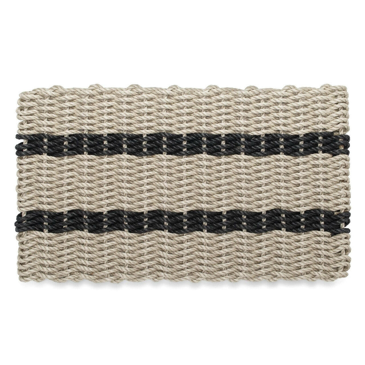 Three Stripe Jute Doormat