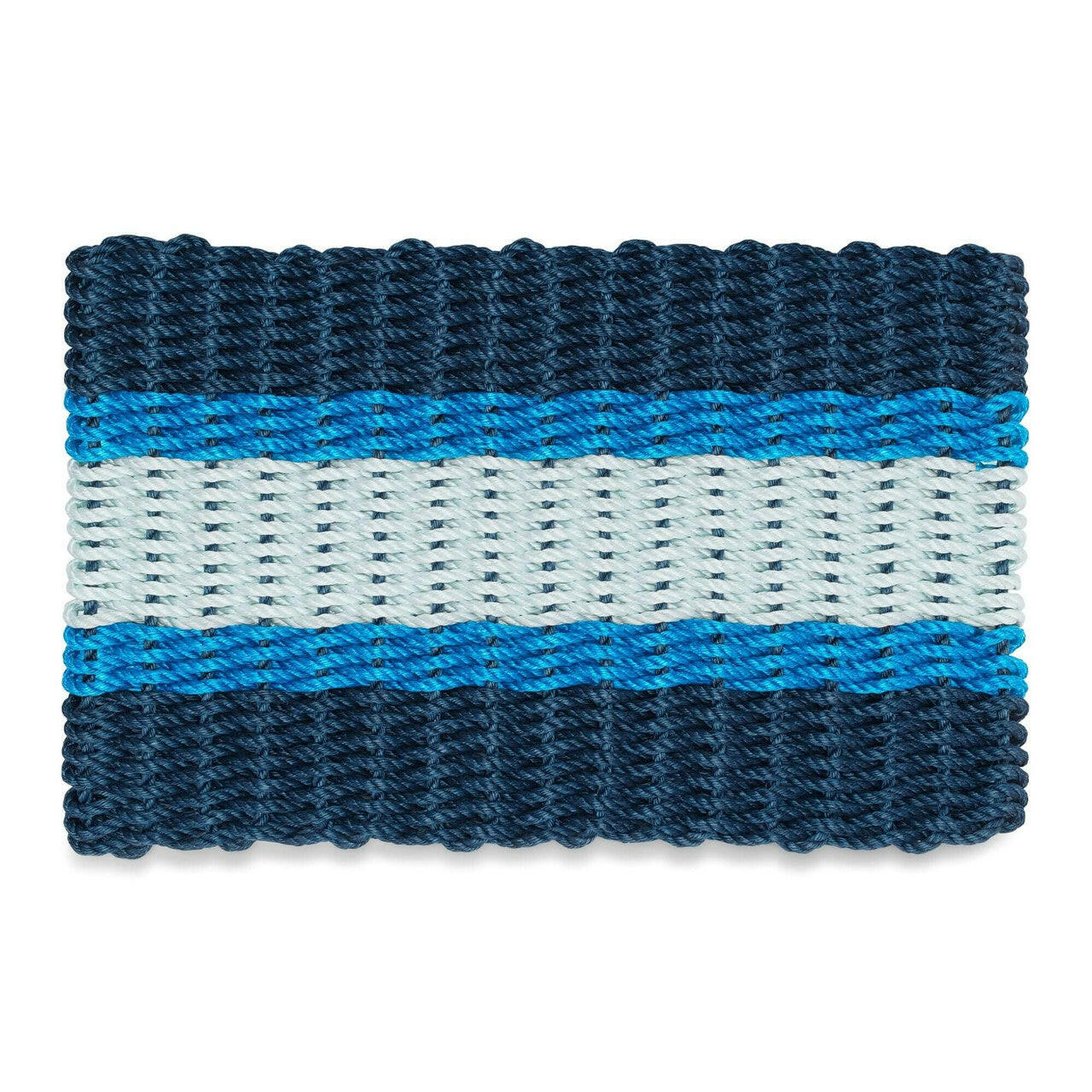 Image of Wicked Good Nautical Rope Doormat, Navy, Light Blue, Seafoam