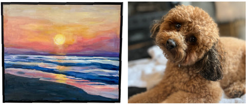 artwork and dog