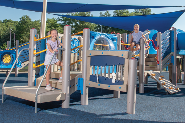 children playing on a playground