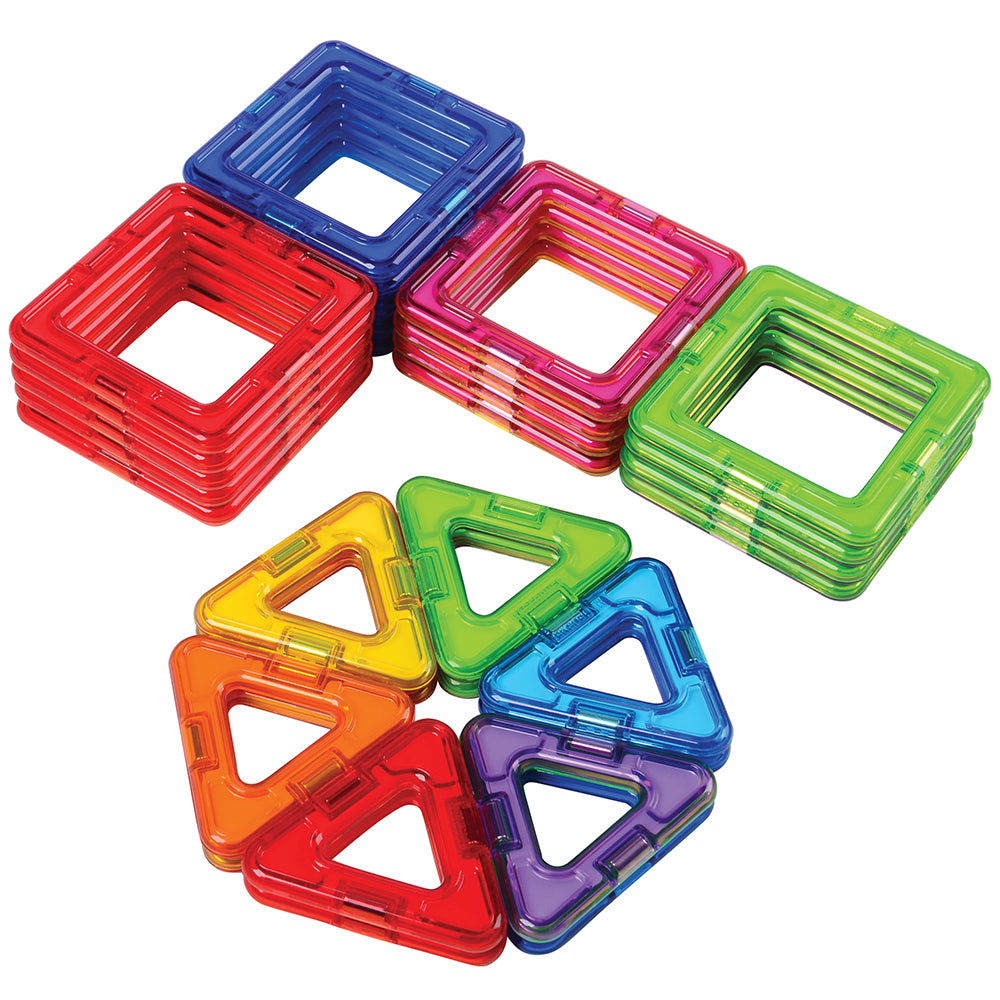 Magna-Tiles Clear Colors 100-Piece Set - Classroom Pack