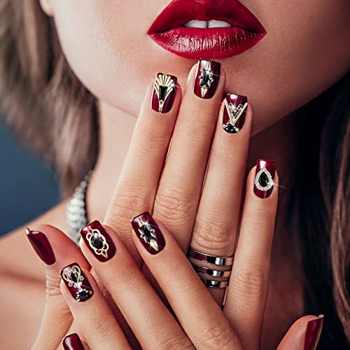 36 Pcs Luxury 3D Dangle Nail Art Charms – The Noir