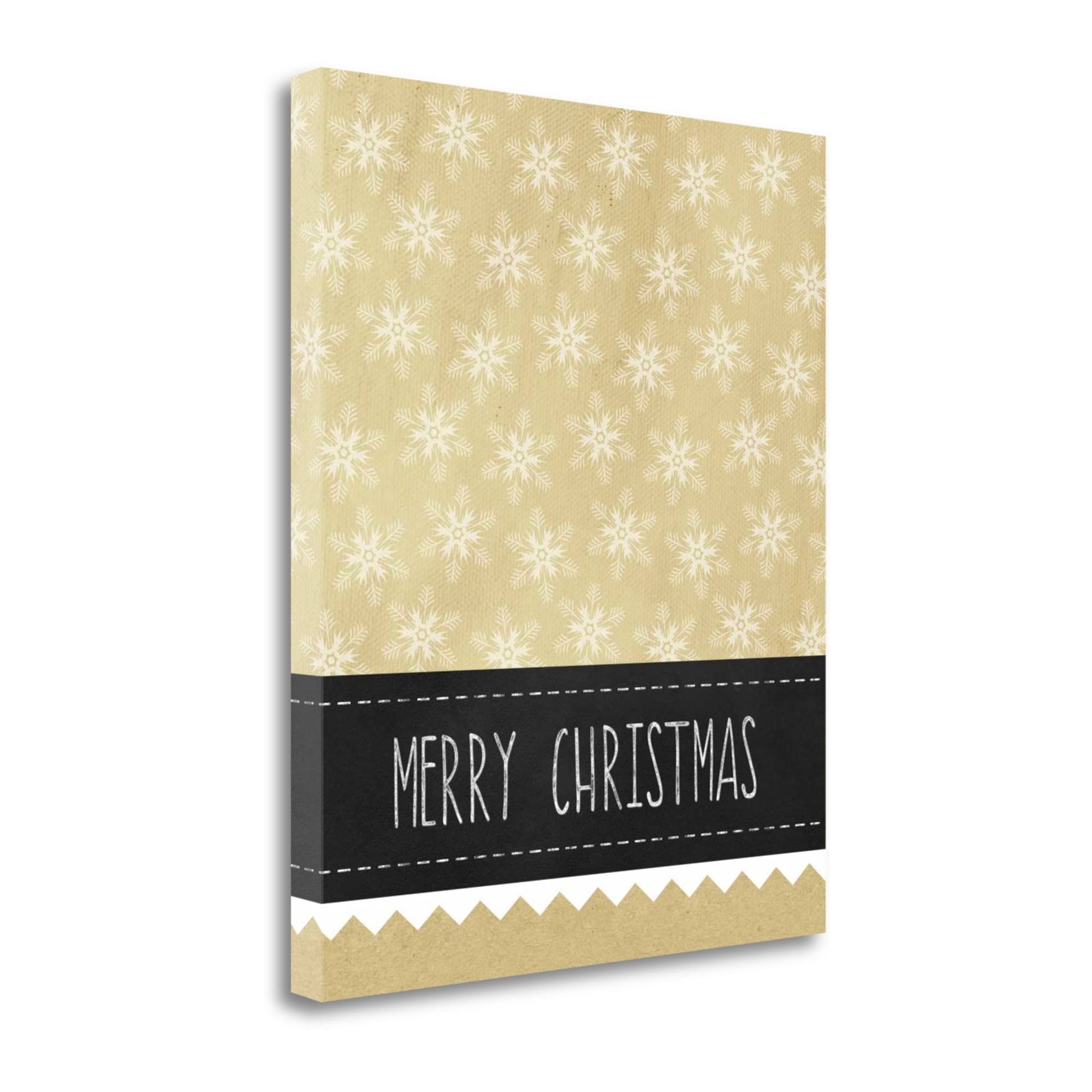 &Kraft and Black Christmas& Graphic Art Print on Wrapped Canvas Tangletown Fine Art Size: 20x22 H x 16x22 W