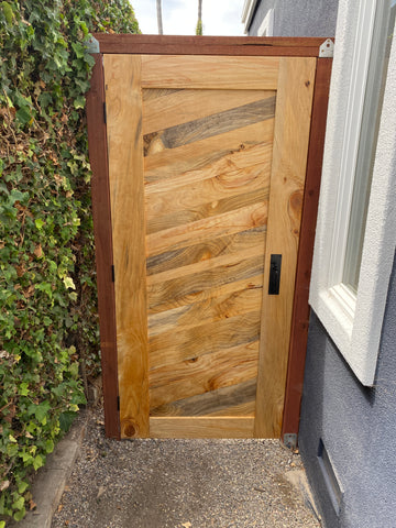 Custom Reclaimed Wood Door Installed In Solana Beach