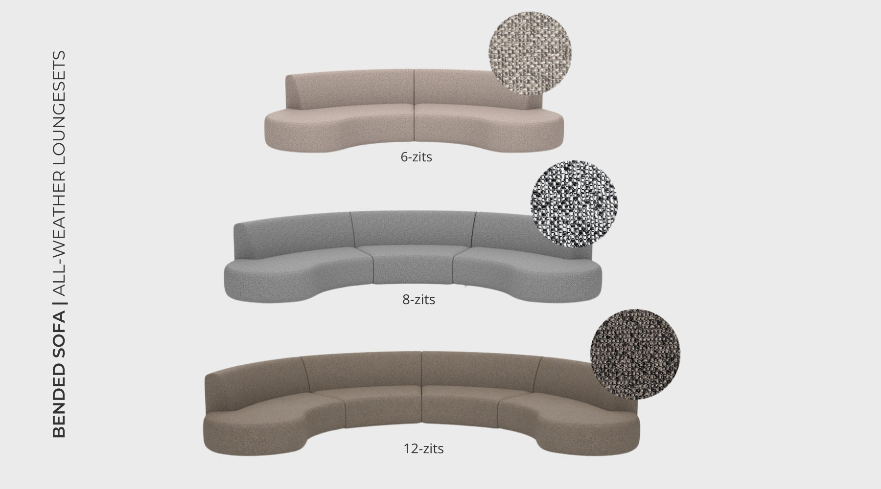 Bended sofa : round outdoor sofa