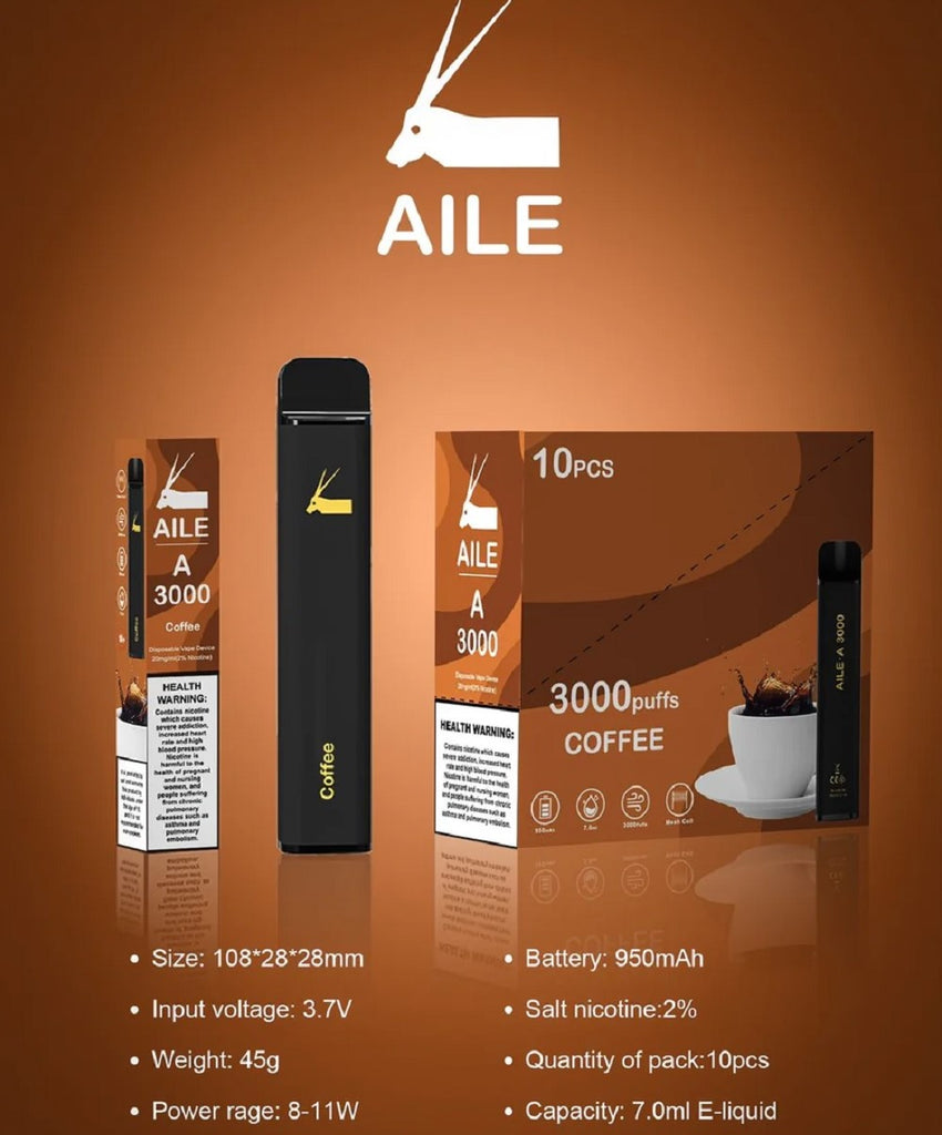 AILE A3000 (20mg) 3000 PUFFS - DISPOSABLE VAPE AJMAN UAE