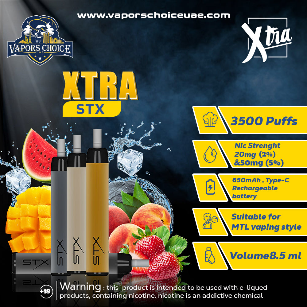 BOLTSTX 3500 PUFFS (20mg & 50mg) - STX DISPOSABLE VAPE SHARJAH AJMAN DUBAI UAE