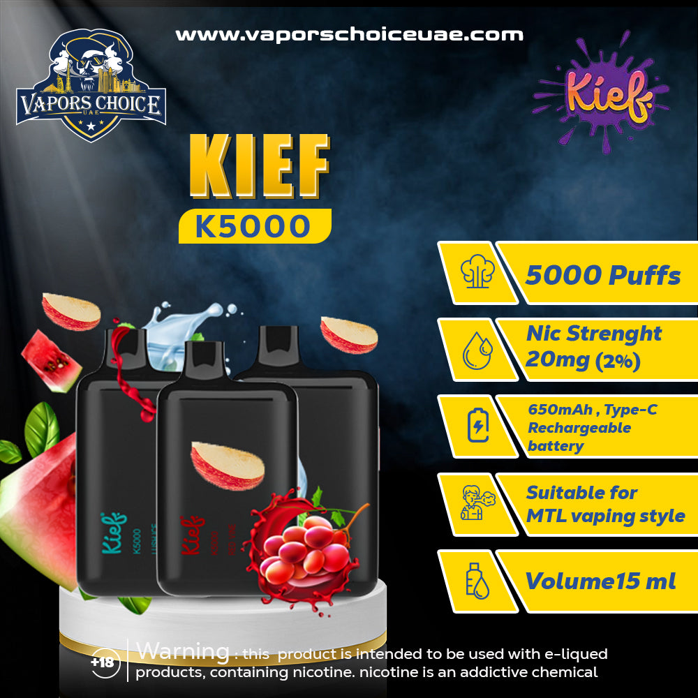 KIEF - K5000 DISPOSABLE PODS 5000 PUFFS UAE ABU DHABI