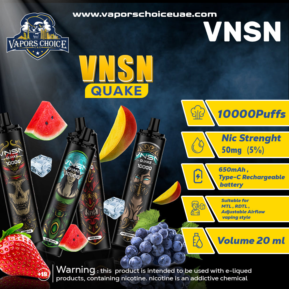 VNSN QUAKE 10000 Puffs DISPOSABLE VAPE DUBAI UAE