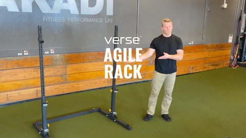 Thumbnail showing male trainer setting up the Verse Agile Rack