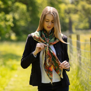 Slate Gray Safari Large Silk Square Scarf - See Our Butterfly Scarf Tie! –  SCARF SPREE